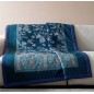 Granfoulard Bassetti Morbido Plaid Imbottito Indian Roses Blu