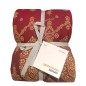 Granfoulard Bassetti Morbido Plaid Imbottito Gold Decor Bordeaux