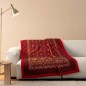 Elegante Plaid GOLD DECOR Rojo Manta GRANFOULARD BASSETTI