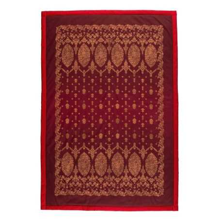 Elegante Plaid GOLD DECOR Rojo Manta GRANFOULARD BASSETTI