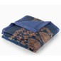 Elegante Plaid GOLD DECOR Azul Manta GRANFOULARD BASSETTI