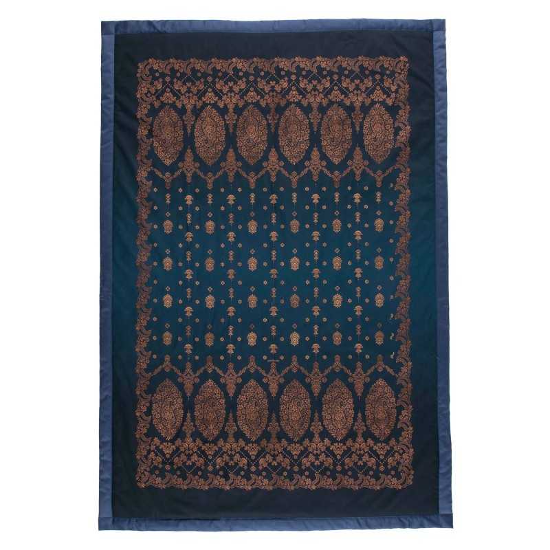 Élégant plaid Gold Decor Bleu GRANFOULARD BASSETTI