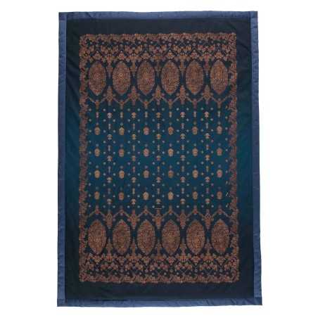 Elegante Plaid GOLD DECOR Azul Manta GRANFOULARD BASSETTI