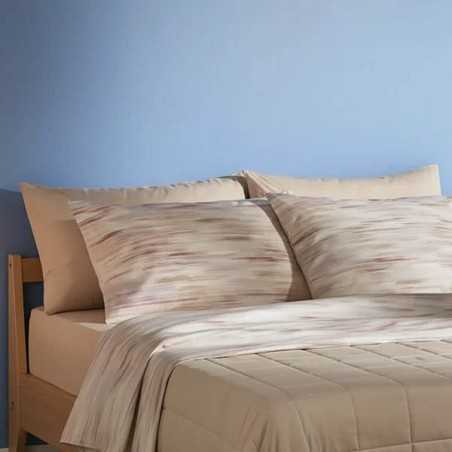 Parure de Drap Pour Lit Double Upright Beige 6 pcs Bassetti