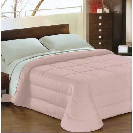 Doppelbett Winterdecke Ines Rosa aus glänzendem Baumwollsatin Hochwertig