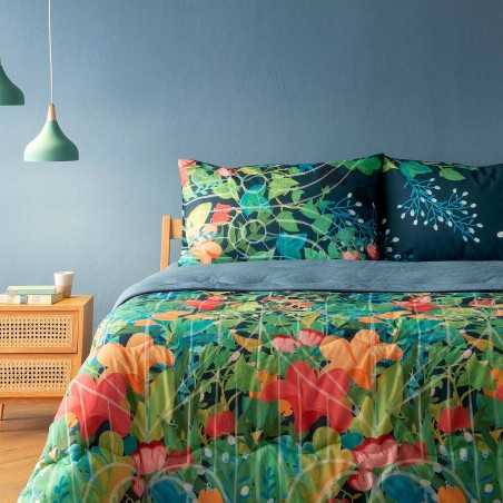 Comforter king size Flower Gate Blue Bassetti