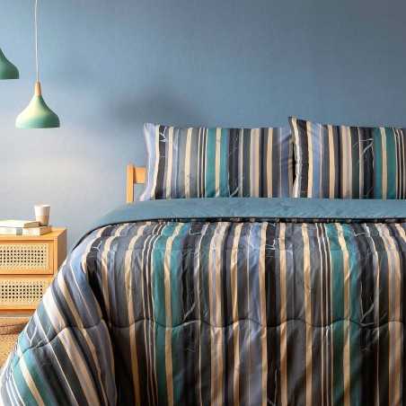 Couette d'hiver double Grove bleu en coton Bassetti