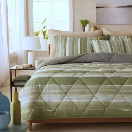 Couette d'hiver double Extension vert en coton Bassetti