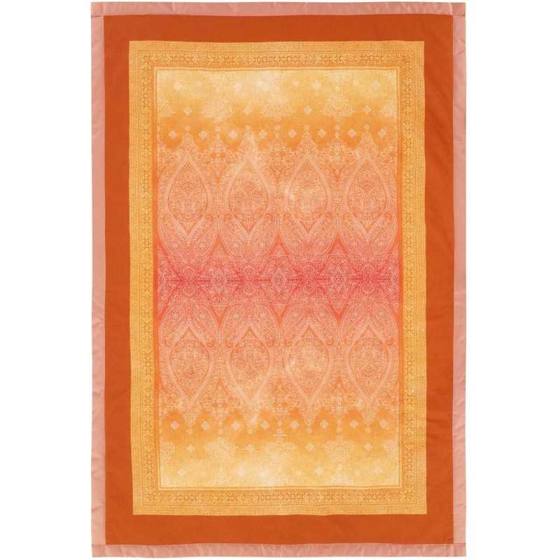 Plaid Granfoulard Kerala Orange Throw By Bassetti