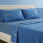 Bettlaken-Set Doppelbett Sikar Blau Bassetti