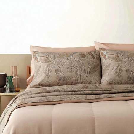 Juegos de Sábanas Para Cama Doble Aster Beige Bassetti