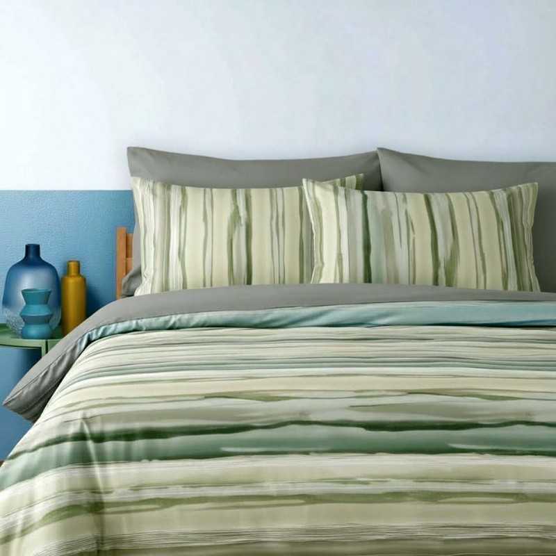 Duvet Cover set King - Superking bed Extension Green Bassetti